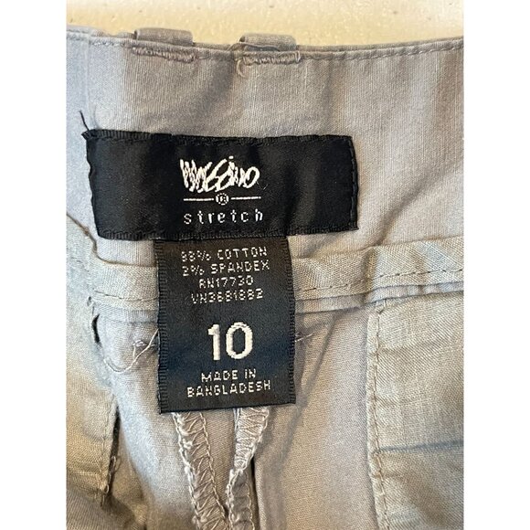 Mossimo Women Chino Shorts Flat Front Low Rise Stretch Cotton Blend Gray Size 10 - Picture 7 of 8